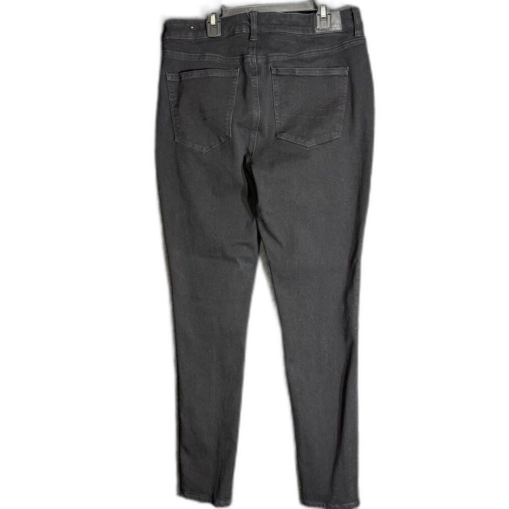 American Eagle Womens Size 12 Long The Dream Jean Black High Rise Jegging Skinny - Picture 3 of 16